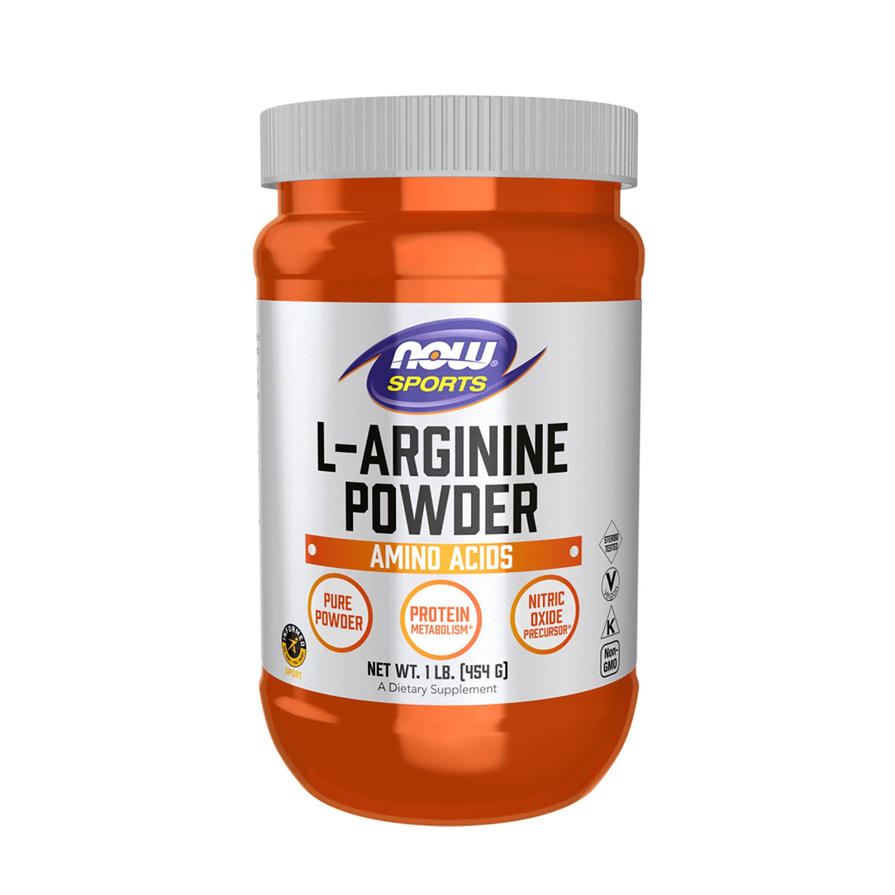 L-Аргінін NOW foods L-Arginine 6000 мг, в порошку, 454 г